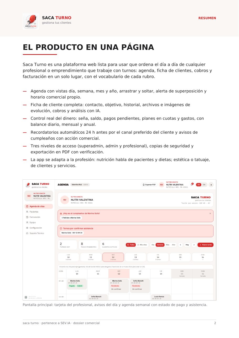 Dossier SACA TURNO, página 2 de 10